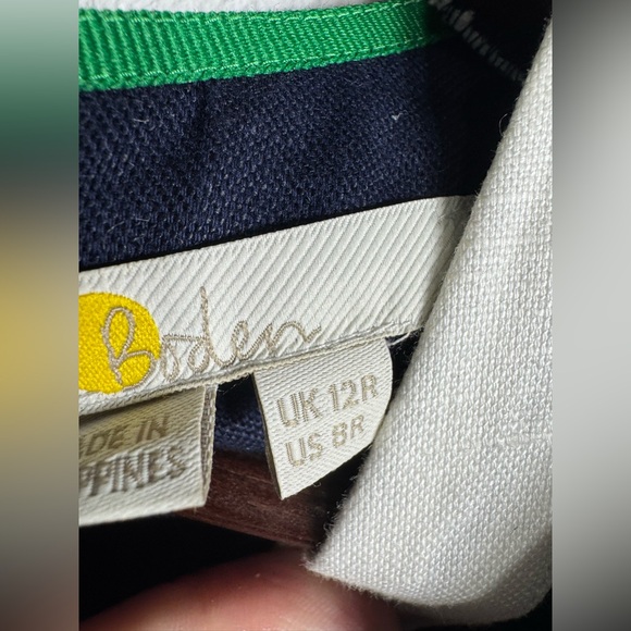 Boden Josie Dress in Navy Blue Classic Size 12 with Belt Pristine Condition - Picture 3 of 10